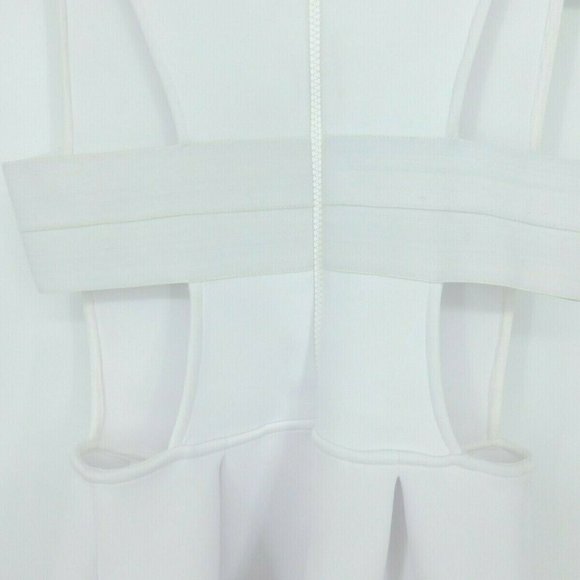CHALK Designer Women's White Neoprene Field Dress - Picture 8 of 11